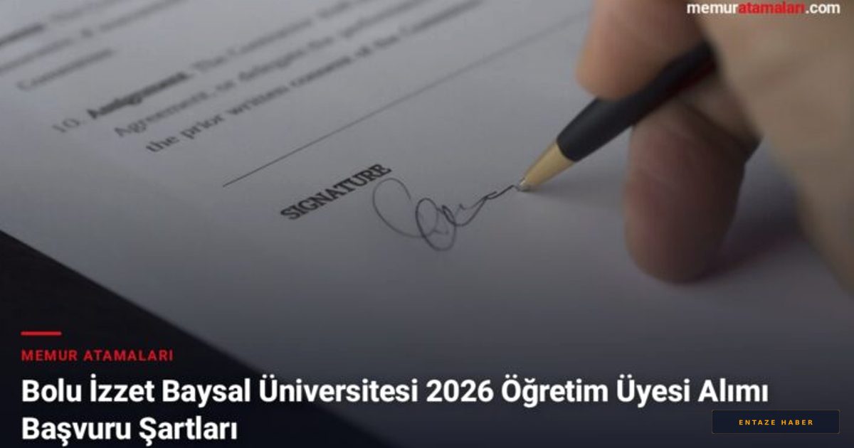 Bolu İzzet Baysal Üniversitesi'nde 45 Akademik Kadro İçin Geri Sayım Başladı