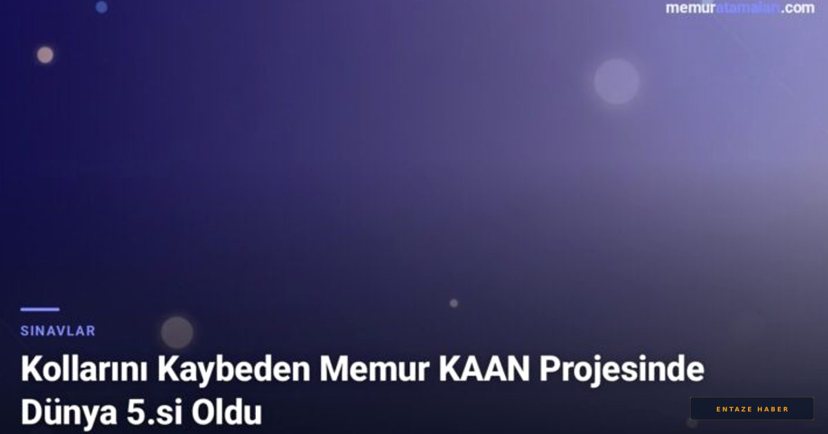 İmkansızı Başardı: İki Kolunu Kaybeden Memur KAAN Projesinin Mimarlarından Oldu