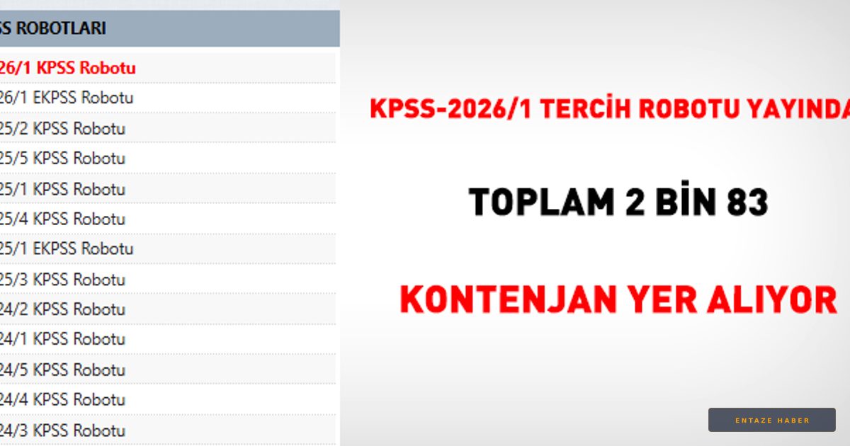 KPSS-2026/1 Tercih Süreci Başladı: 2 Bin 83 Kamu Personeli Alınacak