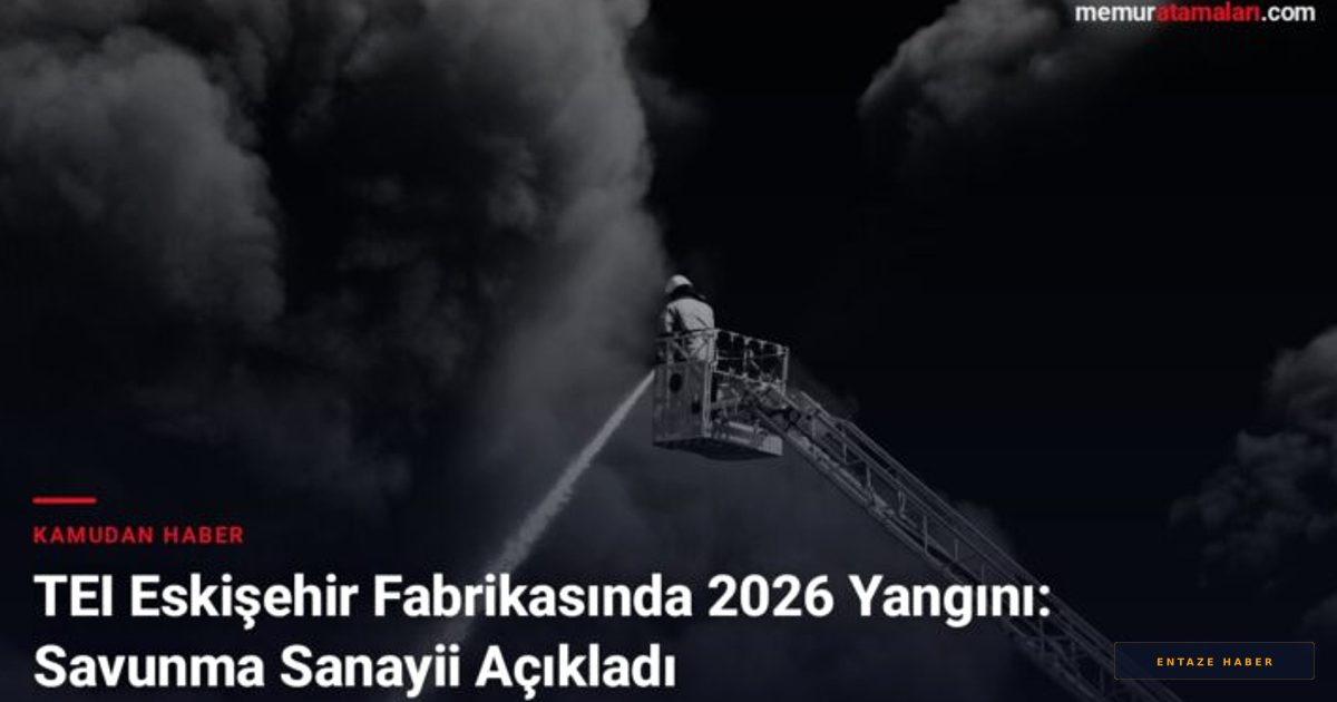 Eskişehir TEI Fabrikasında Korkutan Yangın: Savunma Sanayii'nden İlk Açıklama Geldi